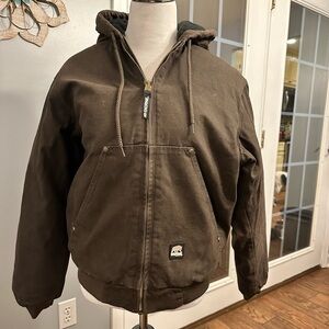 Berne Men's Highland Washed Cotton Duck Hooded Jacket NWT M